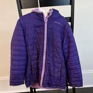Eddie Bauer Kids Puffer Jacket in Purple and Pink
